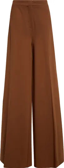Circolo High Waist Wide Leg Compact Jersey Trousers | Nordstrom