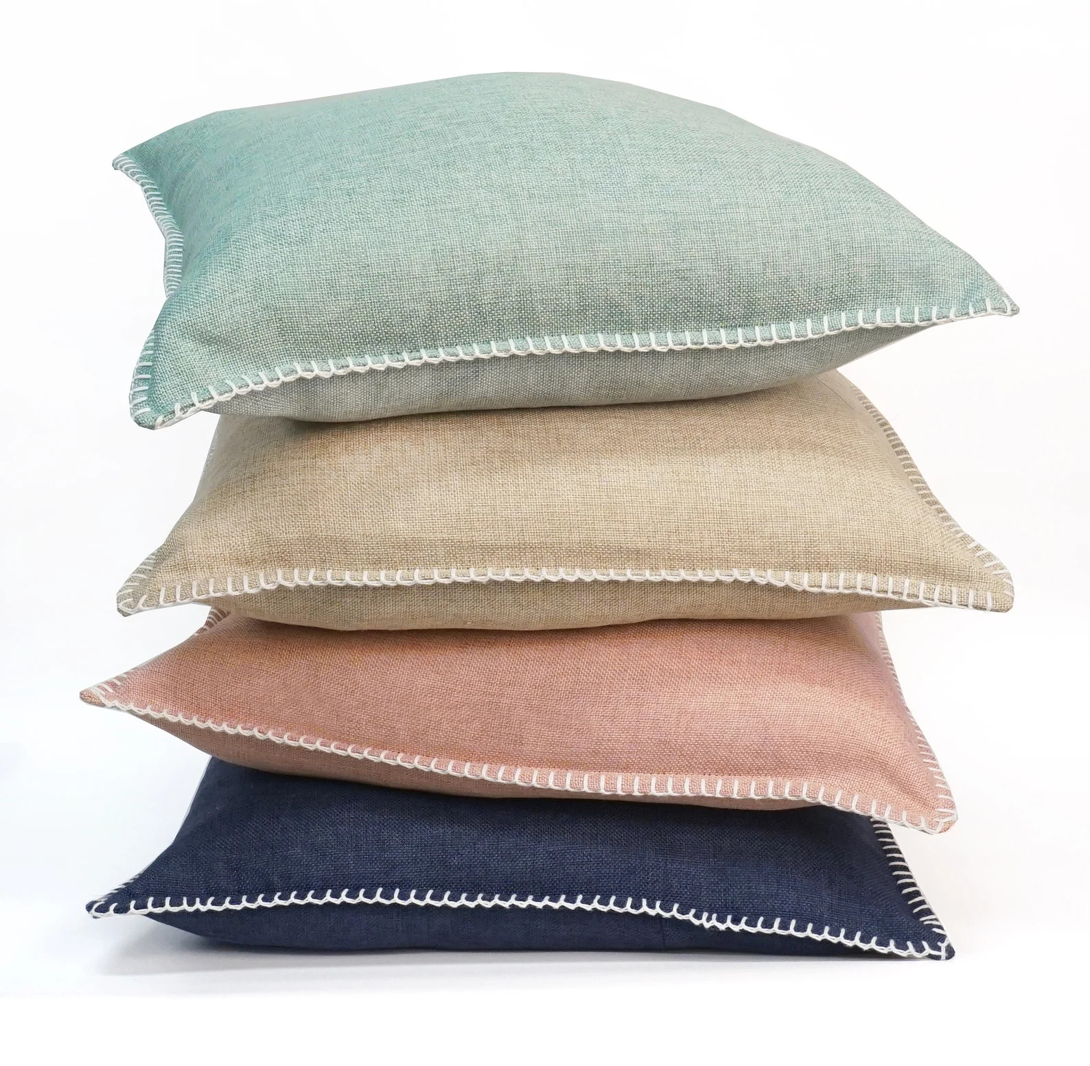 Set of 2 Linen Whip Stitch Pillow Blush Pink. Home Décor. Farmhouse Pillow. Neutral Home Accent ... | Etsy (US)