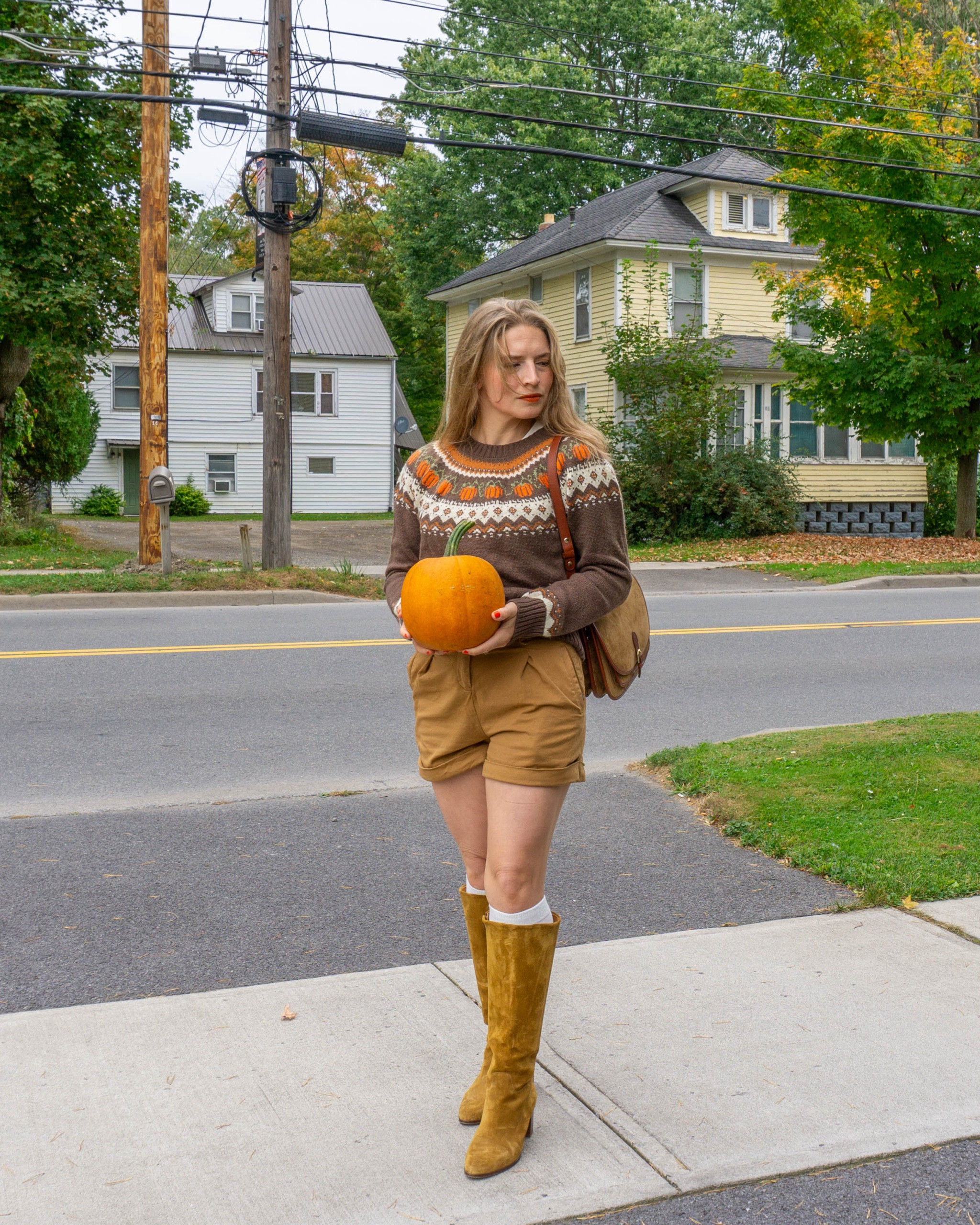 Twee fall fashion 🎃 

Pumpkin sweater, cozy fashion, fall ootd, tall boots, messenger bag, suede, leather 

#LTKItBag #LTKSeasonal #LTKShoeCrush