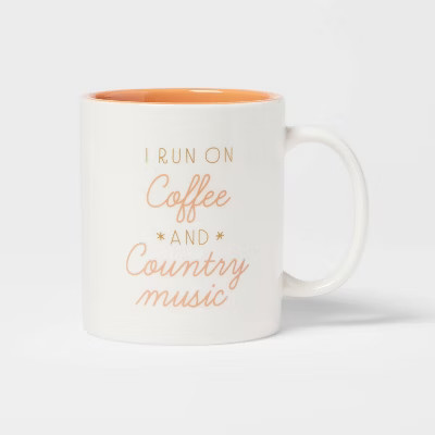 15oz Stoneware I Run On Coffee and Country Music Mug - Room Essentials™ | Target