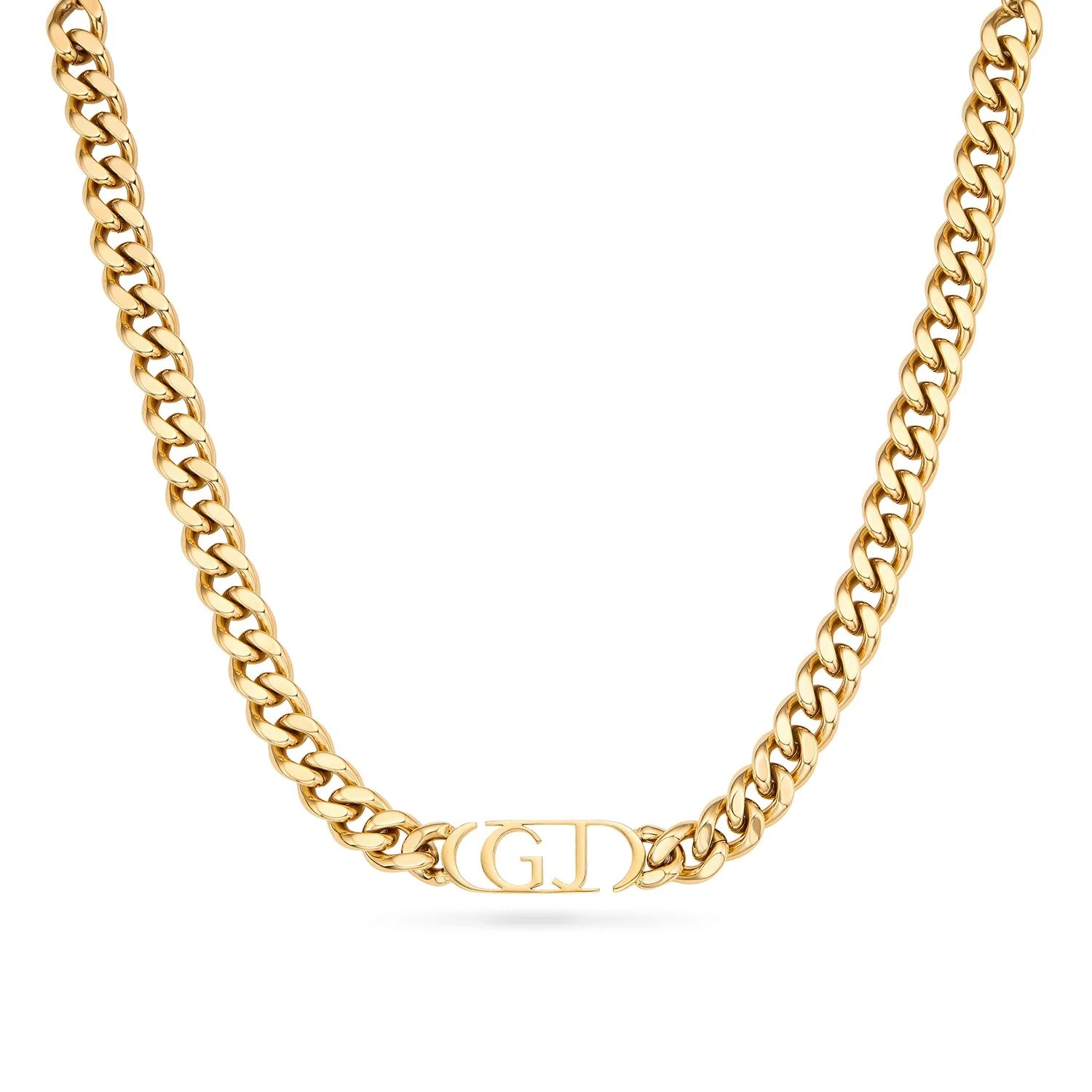 Chunky Initial Choker (Gold) | Abbott Lyon