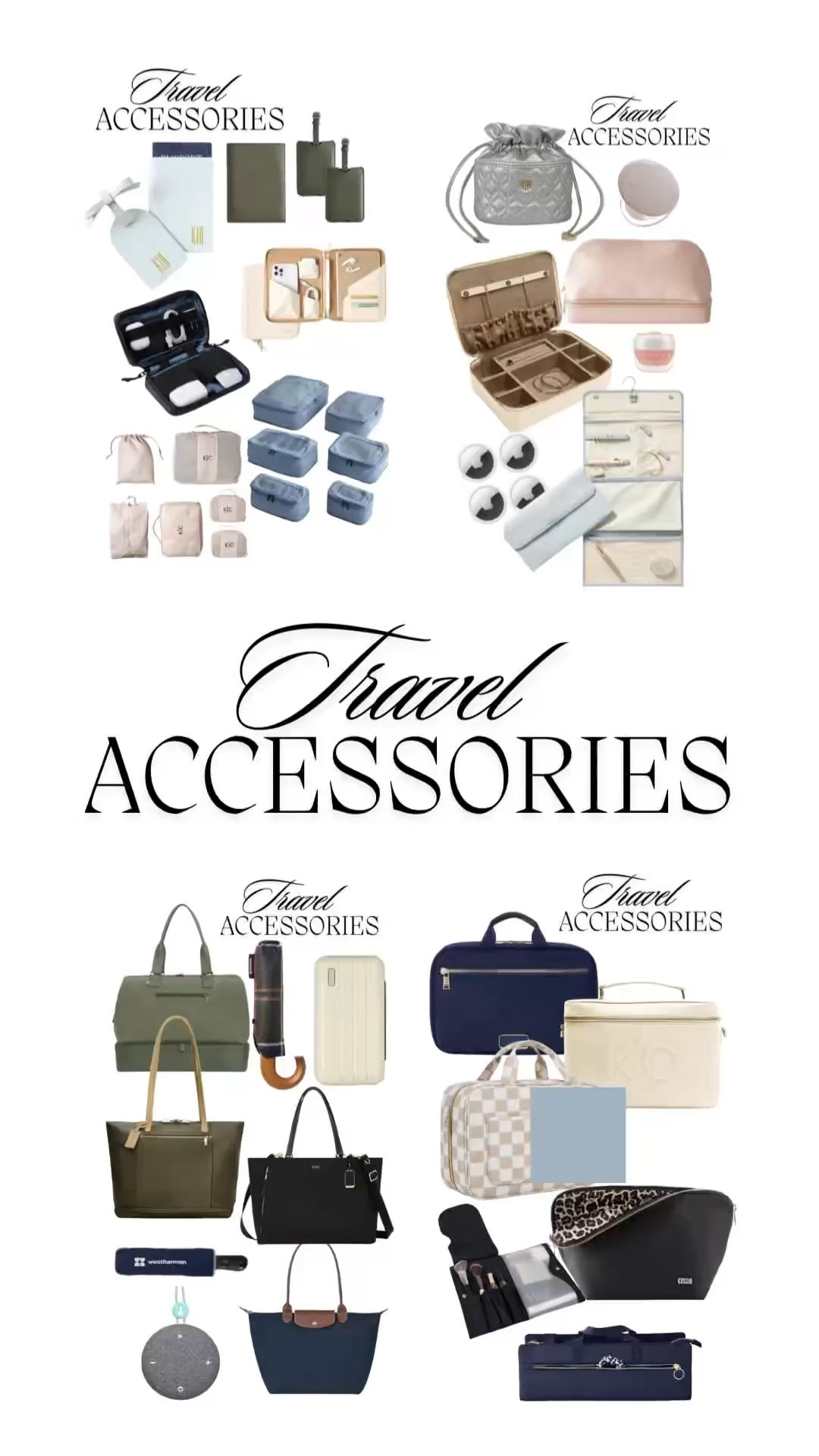 Planning your outfits, jewelry, choices, footwear, health, and beauty products for a vacation can cause a bit of anxiety. ￼Having the right travel, accessories, will keep your belongings, organized and easy to find elevating your travel experience. Here are some of our favorites.

#LTKtravelaccessories

#LTKTravel #LTKBeauty