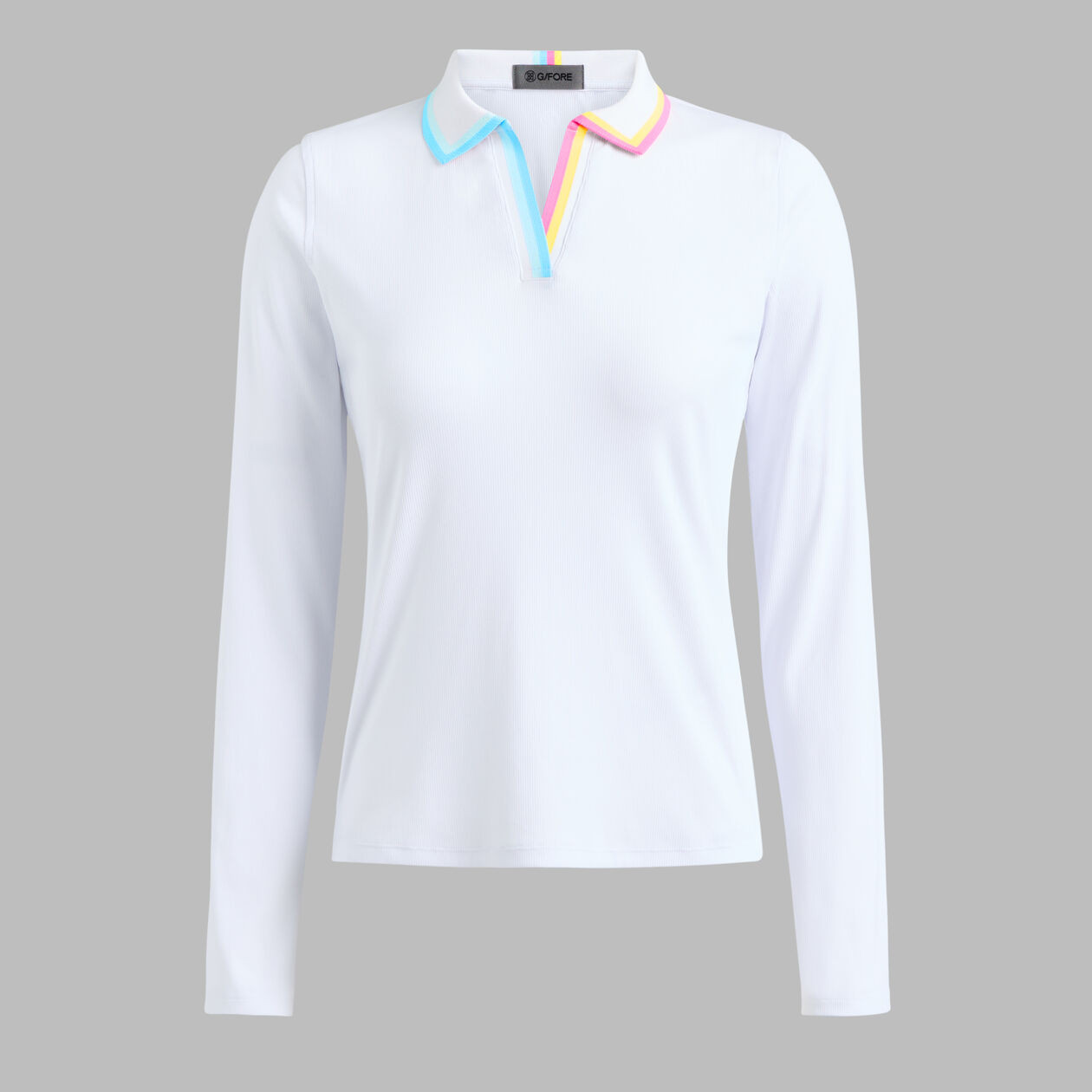 JOHNNY COLLAR RIBBED TECH POLO | WOMEN'S POLO SHIRTS |G/FORE | G/FORE | GFORE.com