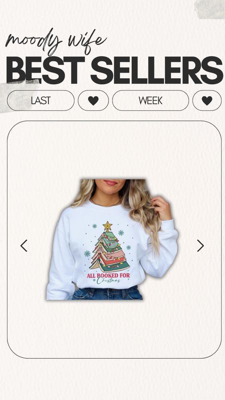 Moody Wife Blogs Best Sellers of the Week • This Etsy Christmas crewneck is a perfect gift for the girls that love to read!🎄This is an easy and affordable last minute Christmas gift.

#bestsellers #MustHaves #TrendingNow #etsy #christmascrewneck #christmasoutfit  

#LTKfindsunder50 #LTKHoliday #LTKGiftGuide