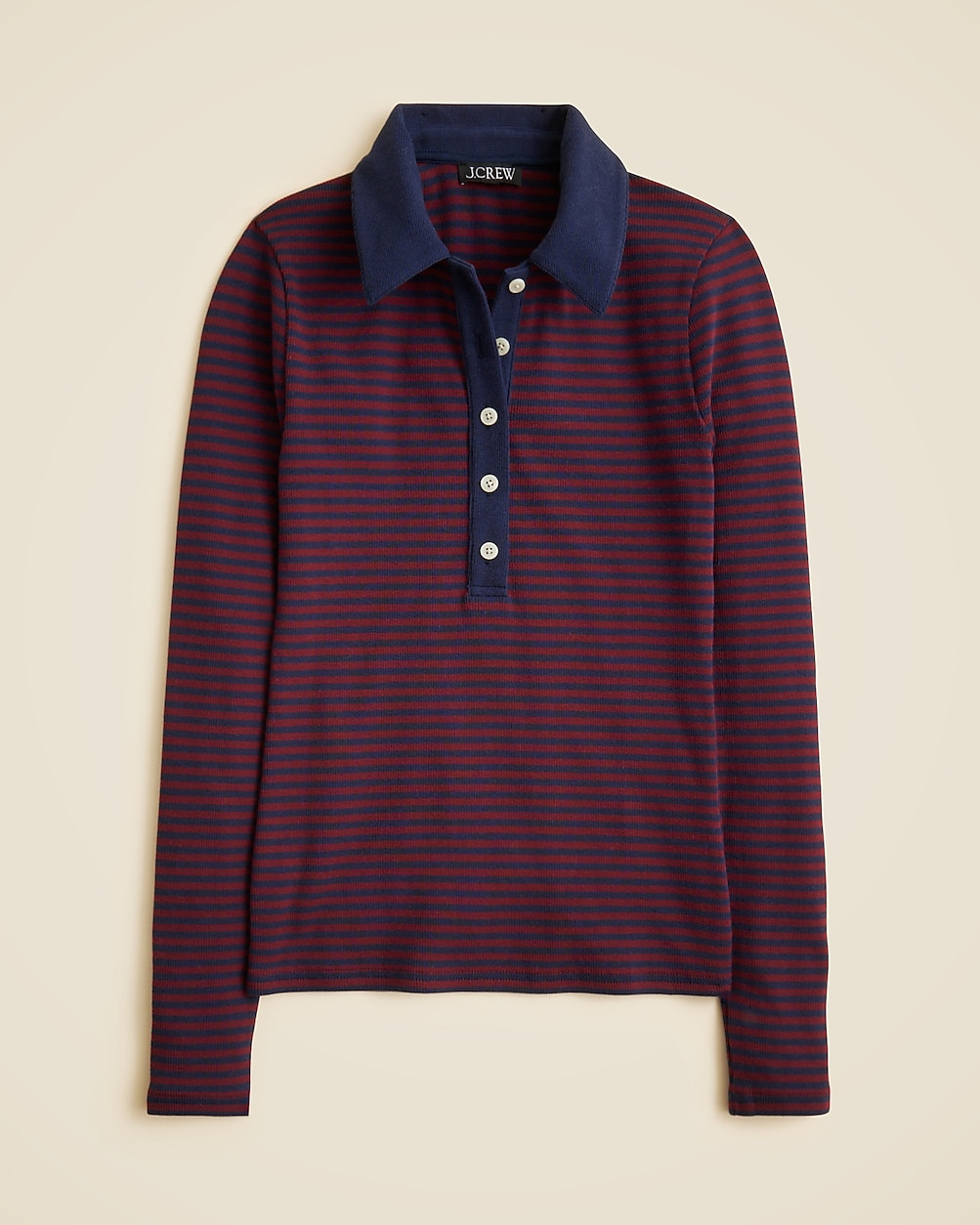 Perfect rib polo shirt in stripe | J. Crew US