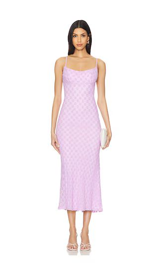 Adoni Mesh Midi Dress in Lilac | Revolve Clothing (Global)
