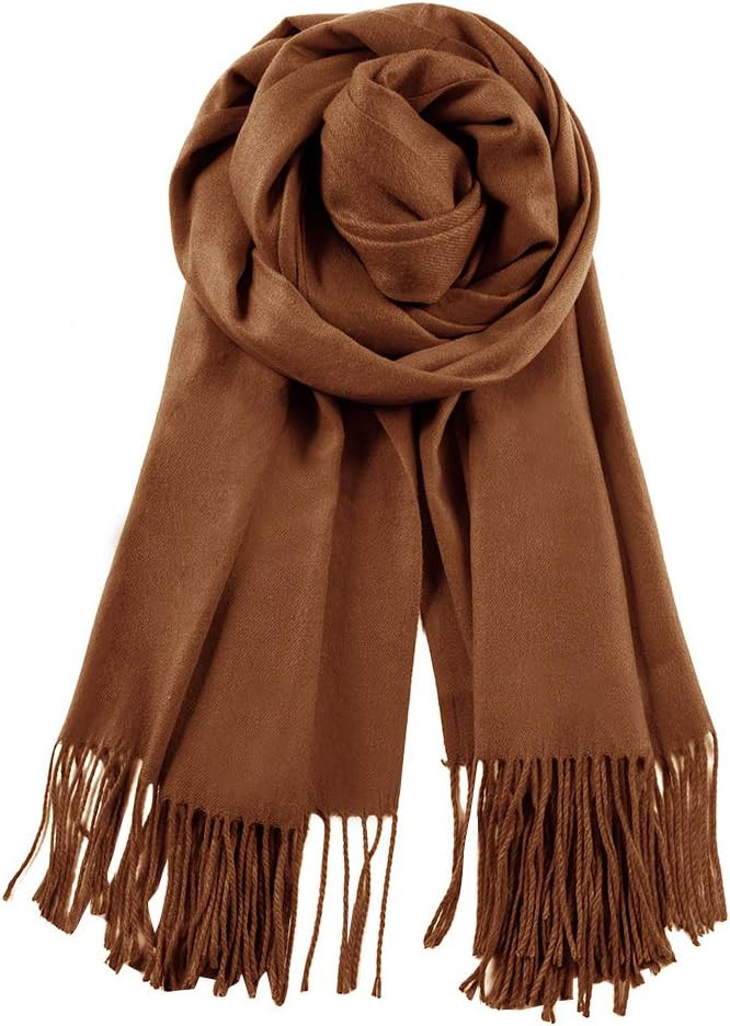 QBSM Womens Large Soft Wedding Evening Pashmina Shawls Wrap Scarfs | Amazon (US)