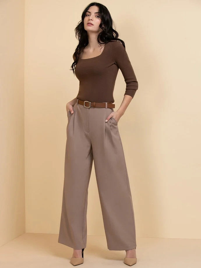 Square Neck Ribbed Sweater | Rickis | Ricki's