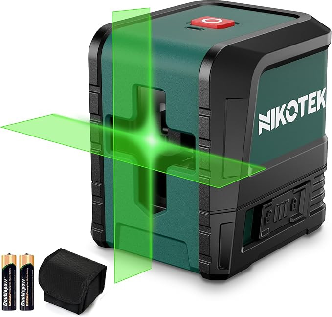 Laser Wasserwaage, Nikotek Selbstnivellierende GrüneKreuzlinienlaser, Horizontale und Vertikale ... | Amazon (DE)
