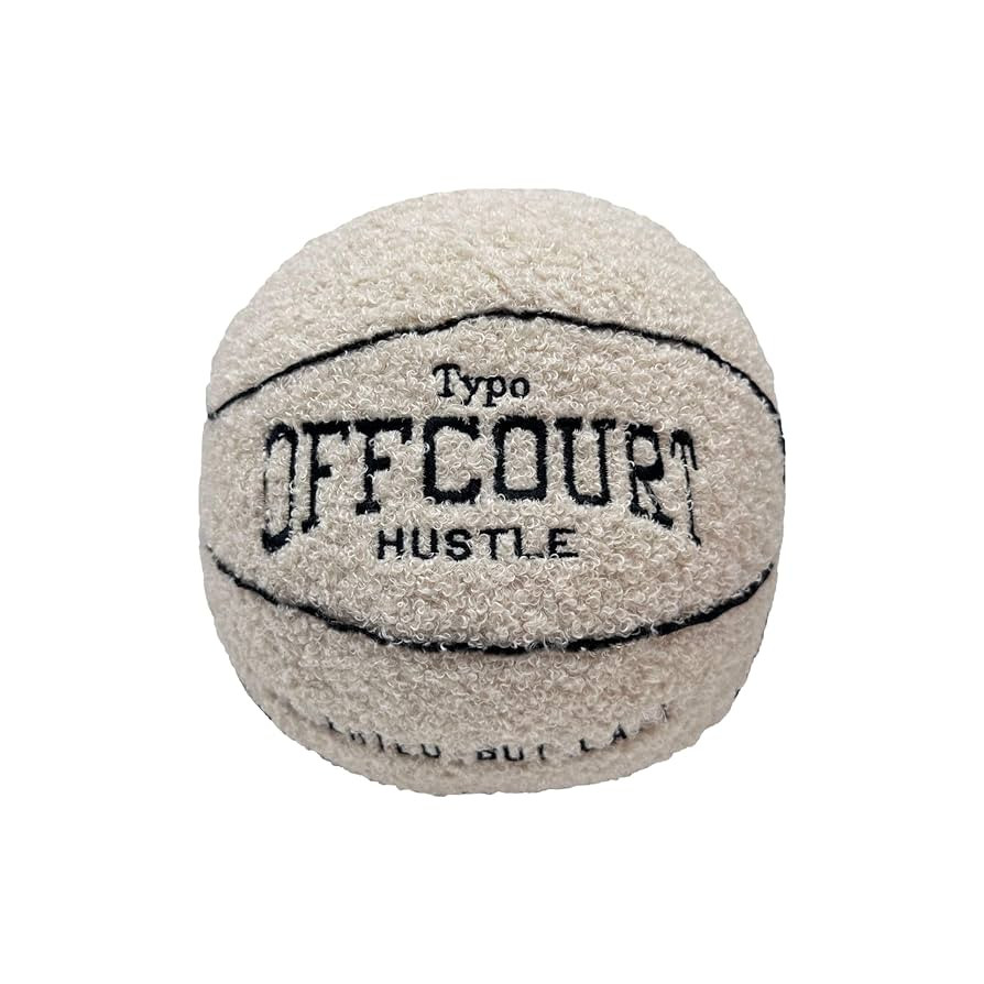 2023 New Offcourt Basketball Pillow, 11" Basketball Shaped Teddy Fleece Embroidered Throw Pillow ... | Amazon (US)