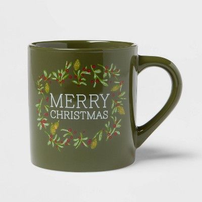 16oz Stoneware Merry Christmas Mug - Threshold&#8482; | Target