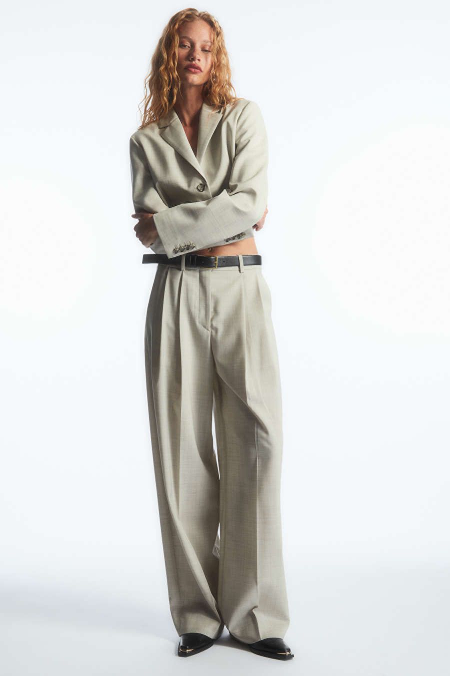 WIDE-LEG TAILORED WOOL TROUSERS | COS UK