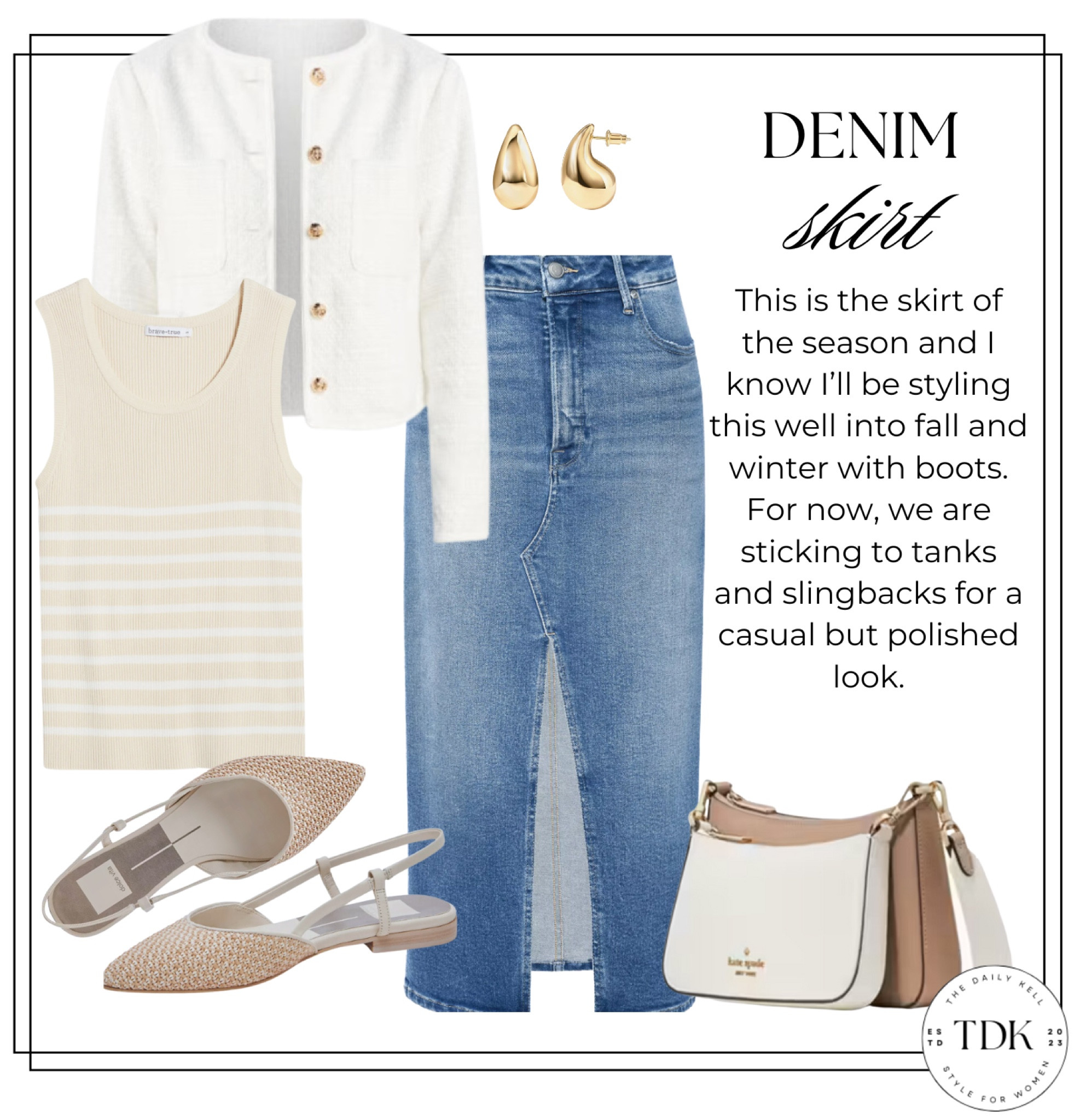 Denim skirts are versatile and can be worn every season.

Experiment with different combinations to find what works best for your style and the occasion.

#LTKSummerSales #LTKStyleTip #LTKOver40