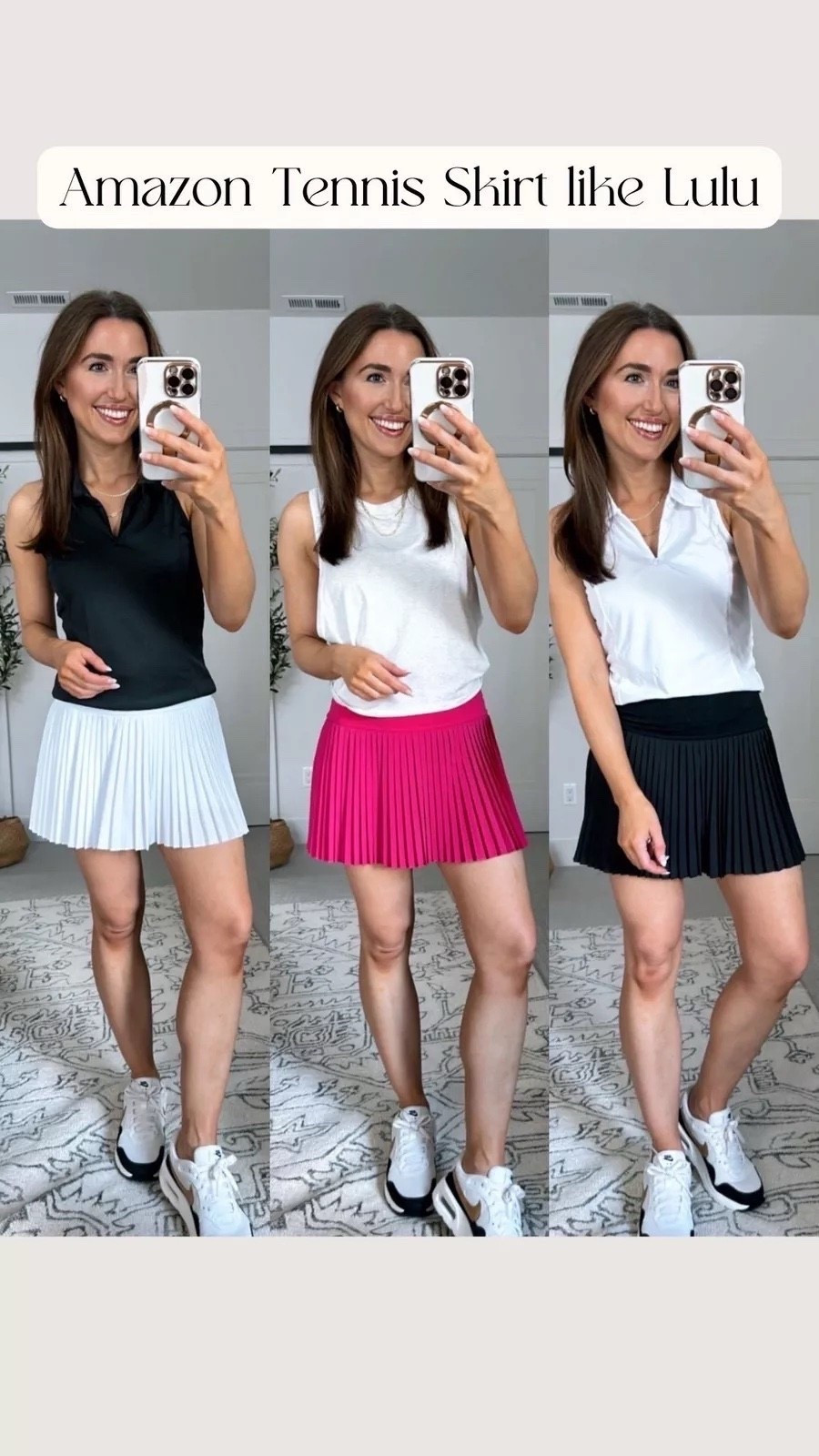 Amazon pleated tennis skirts just like lululemon. Amazing quality!! Fit tts I’m in XS I’m 5’3” for reference! Vacation outfit, spring outfit

#LTKActive #LTKfitnessgoals #LTKootd