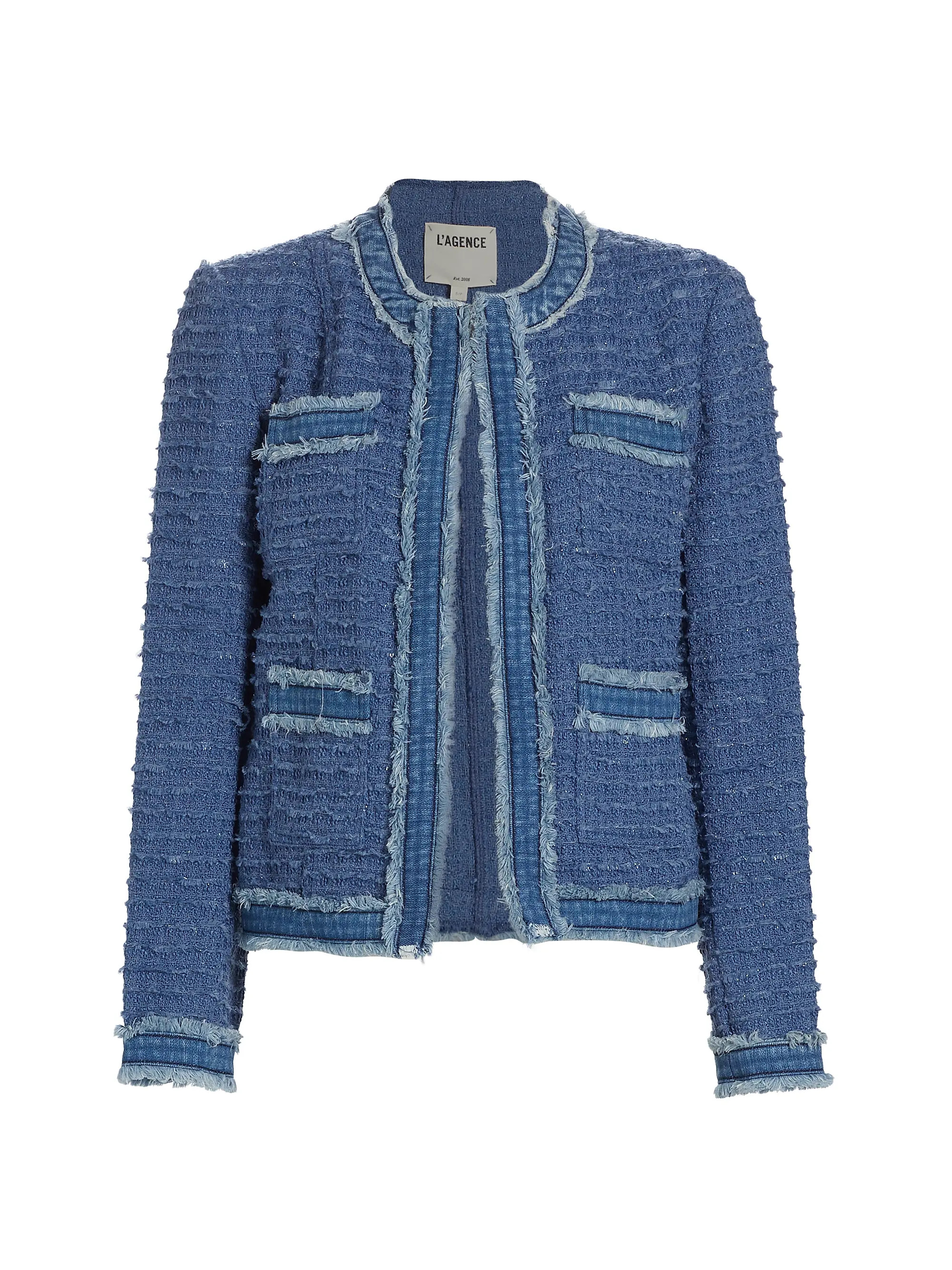 Agnes Tweed & Denim Jacket | Saks Fifth Avenue