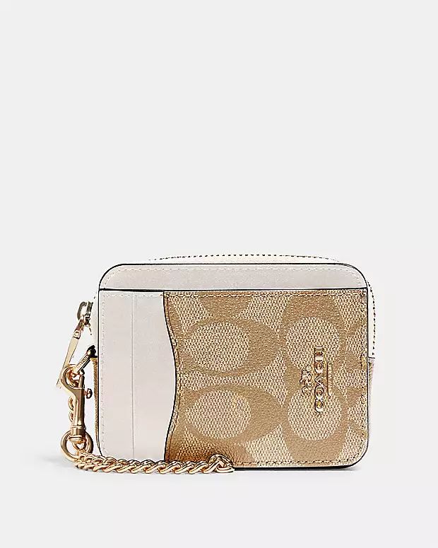 Zip Card Case In Signature Canvas | Coach Outlet
