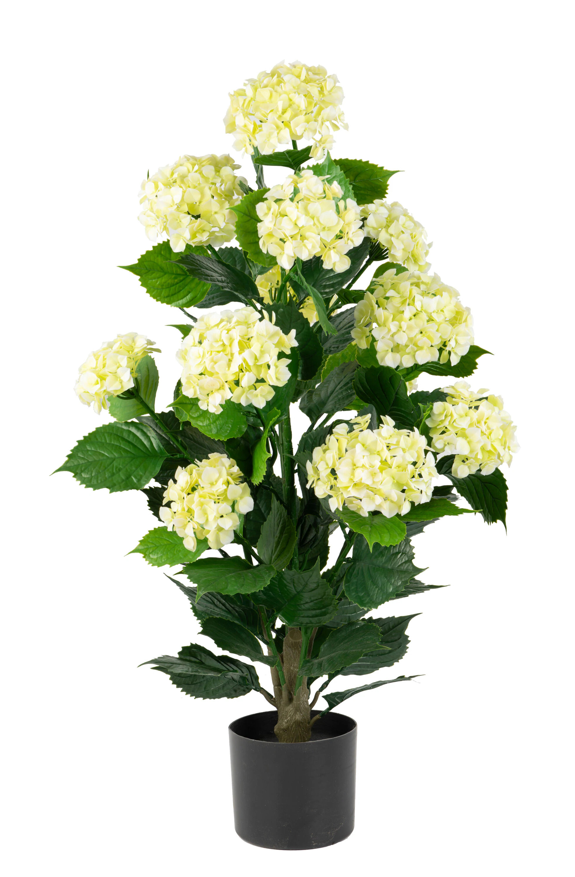 naturae decor 36-in White Indoor/Outdoor Floor Hydrangea Artificial plant | OUT-HYDWH-37-1PK | Lowe's