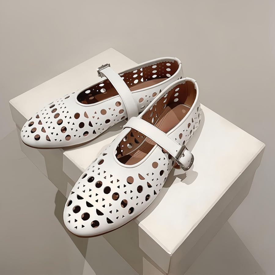 Rhinestone Ballet Flats for Lady,Lady's Sparkly Crystal-Embellished Ballerina Shoes Mesh Flats Fi... | Amazon (US)