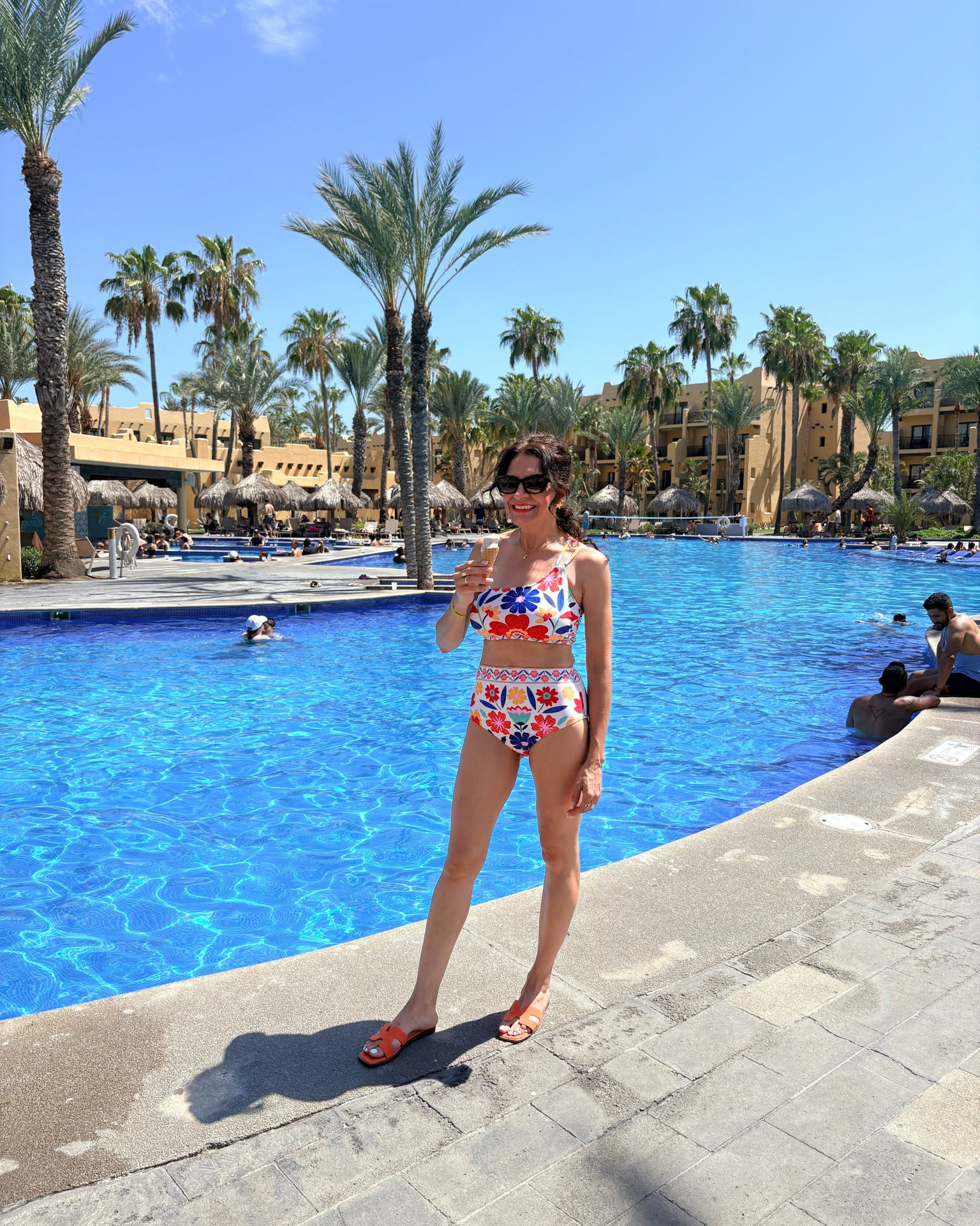 One of my TOP favorite swimsuits from Cabo 🌺☀️👙

Looking back, this trip was truly one for the books. From eating fresh mango on the beach 🥭, indulging in delicious ice cream 🍦, tanning by the pools, walking around the gorgeous RIU Palace resort, to touring the famous Balandra Beach in La Paz… every experience felt extraordinary and became a memory I’ll treasure. 🌊🤍

And can we talk about this swimsuit?! 😍 The floral print was MADE for a tropical getaway….colorful, flattering and so fun for Cabo. Definitely one of my favorites from the entire trip!

Life is about collecting moments, experiences and memories… and Cabo gave me plenty of all three. ✨

Shop this swimsuit and more of my favorite Cabo vacation looks linked in my LTK! 🛍️🌴#CaboSanLucas

#LTKTravel #LTKSwim #LTKOver40 #LTKSaleAlert