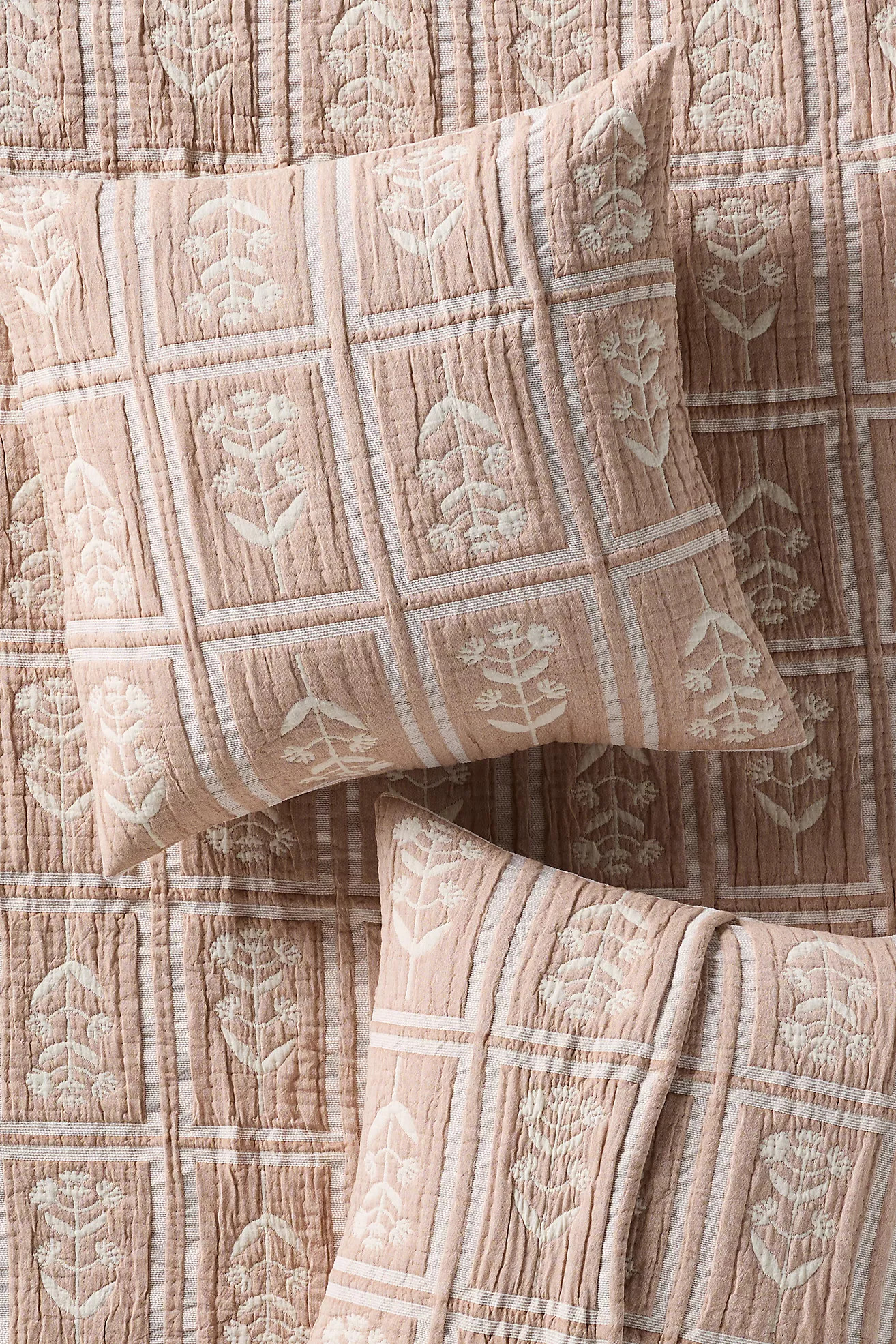 Parker Cotton Floral Woven Euro Sham | Anthropologie (US)