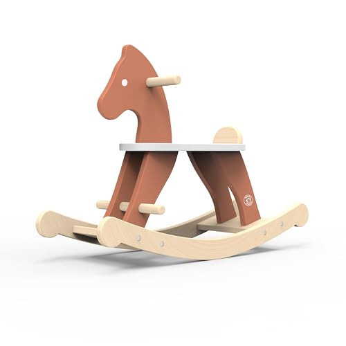 Speedy Monkey Vintage Rocking Horse – Trendy Design, Handrails for Safe Rocking, Wooden, Non-Toxic Paint, Steady Motion, Ideal for Kids 1-3 Years, Classic Toy for Development and Fun. | Amazon (US)