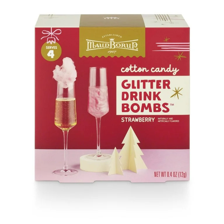 Maud Borup Deluxe Cotton Candy Glitter Drink Bombs, 4 count | Walmart (US)