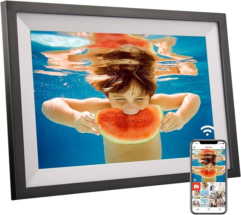 FRAMEO 10.1 Inch Smart WiFi Digital Picture Frame, 1280x800 FHD IPS Touch Screen Photo Frame Elec... | Amazon (US)