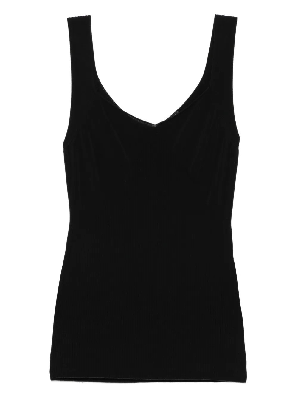 CHANEL Pre-Owned 2010s ribbed tank top - Black | Farfetch Global