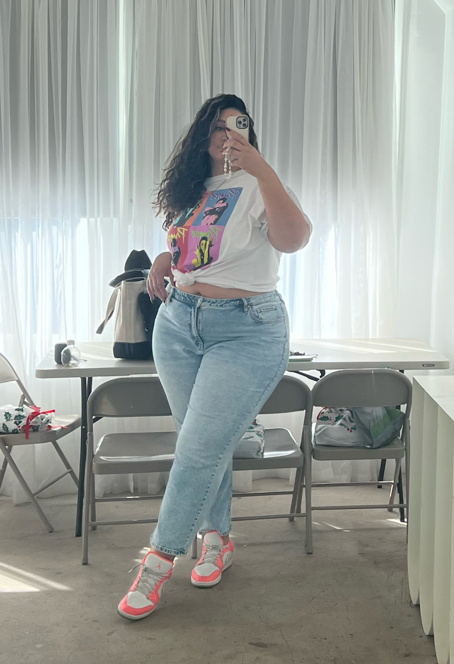 Wearing a 24, but they stretch a lot so sizing down would work! The exact shirt is from Fashion Nova - search Prince t-shirt 

#LTKplussize