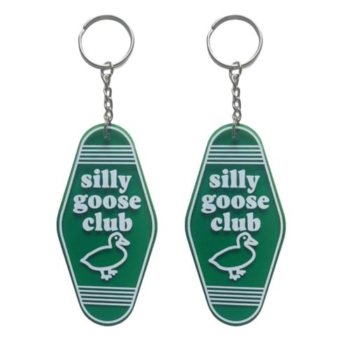 Lemua 2pcs Silly Goose Keychain Funny Gag Key Ring Novelty Key Accessories for Men Women | Amazon (US)