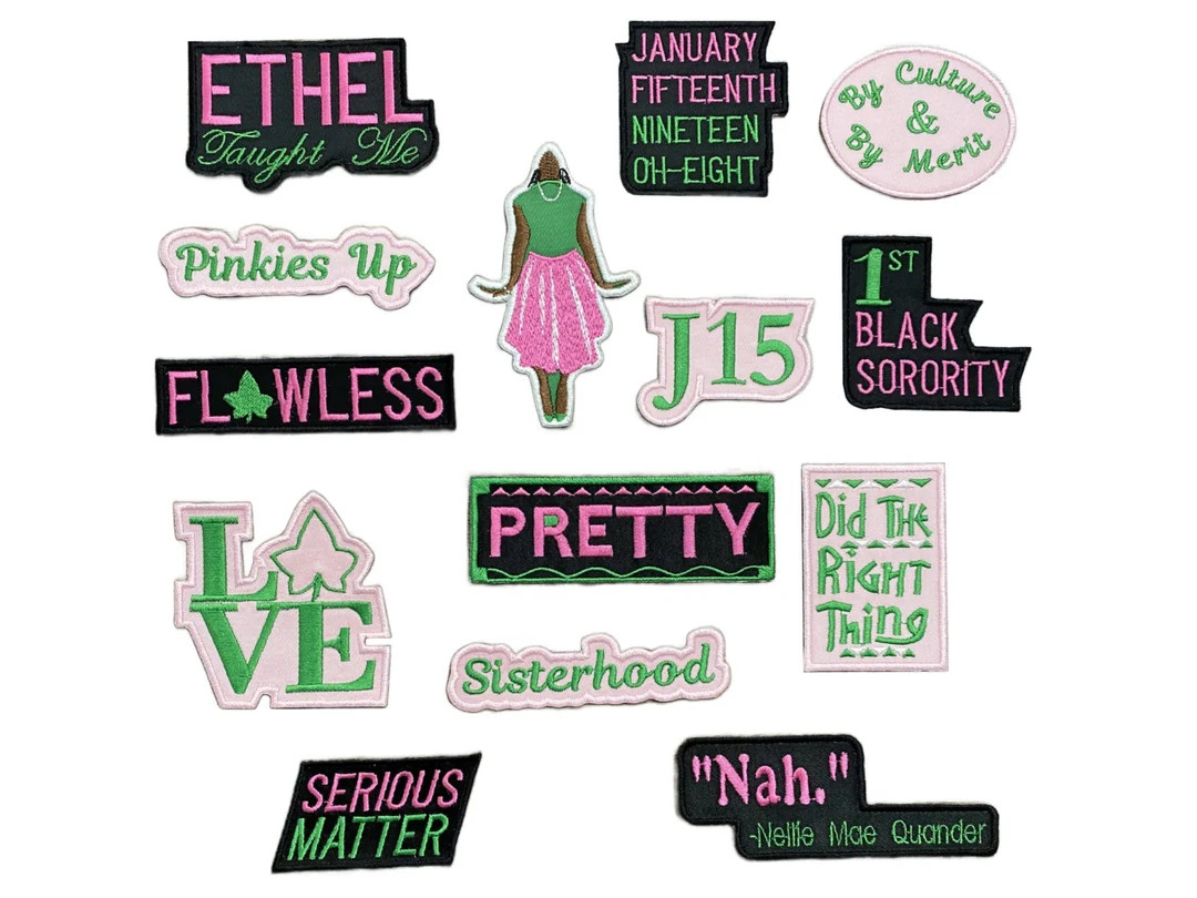 AKA 14 Patch BUNDLE, Assortment, Embroidered Patch, Iron-on, Sew-on, Paraphernalia, Sorority, Pat... | Etsy (US)