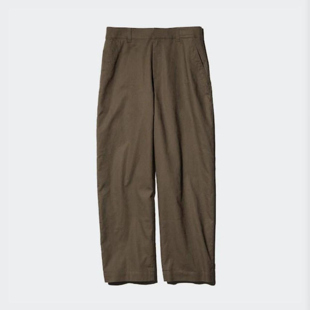 UNIQLO Women's Trousers - Brown/Khaki | Depop AU
