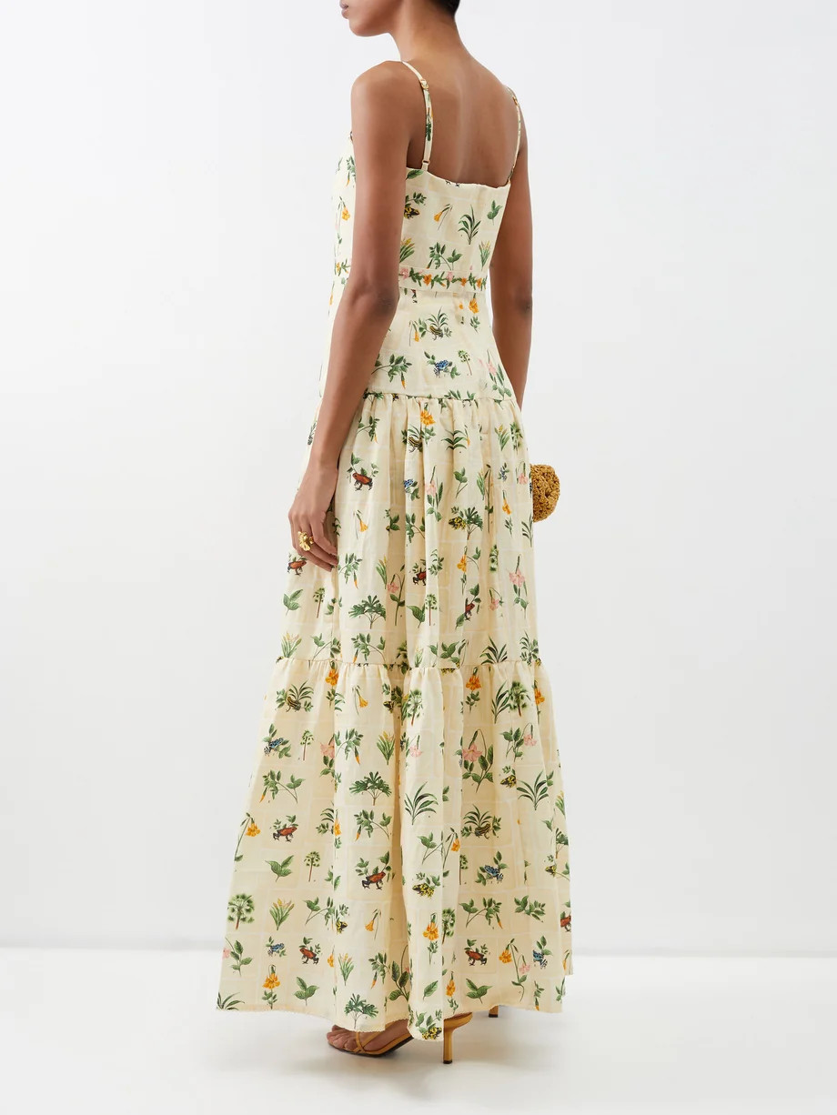 Lima floral-print linen maxi dress | Agua by Agua Bendita | Matches (US)