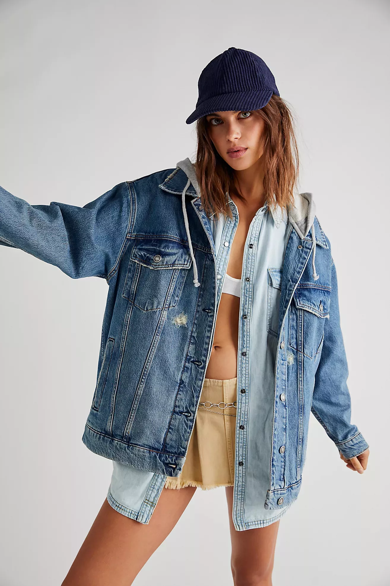 Ramona denim hot sale trucker jacket