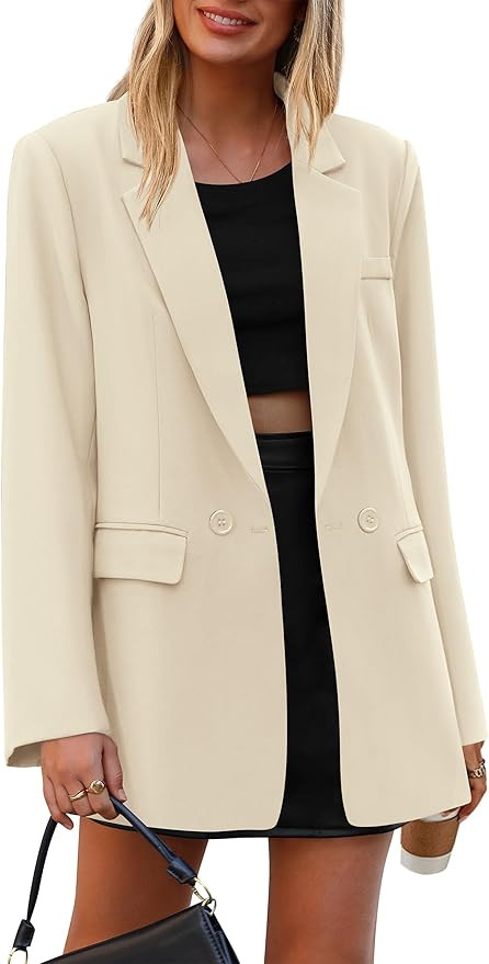 PRETTYGARDEN Fall 2026 Blazers for Women Business Casual Long Sleeve Lapel Pockets Spring Winter ... | Amazon (US)