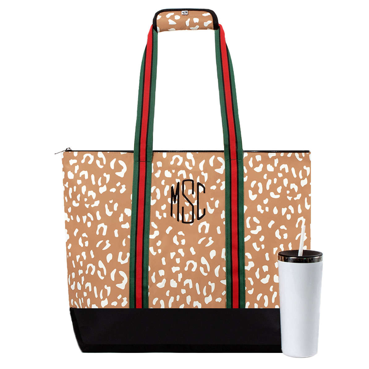 Monogrammed Large Zip Top Tote | Marleylilly