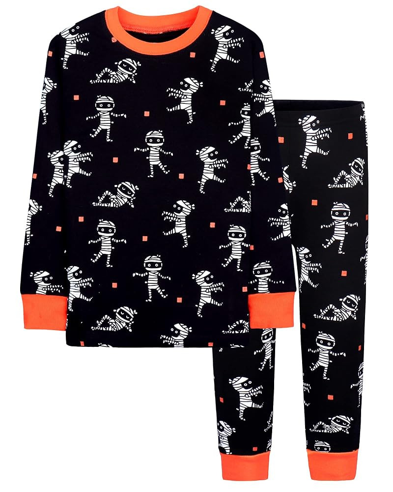 DAUGHTER QUEEN Boys & Girls 100% Cotton Holiday Pajamas, Halloween Christmas Sleepwear 18M-12Y | Amazon (US)