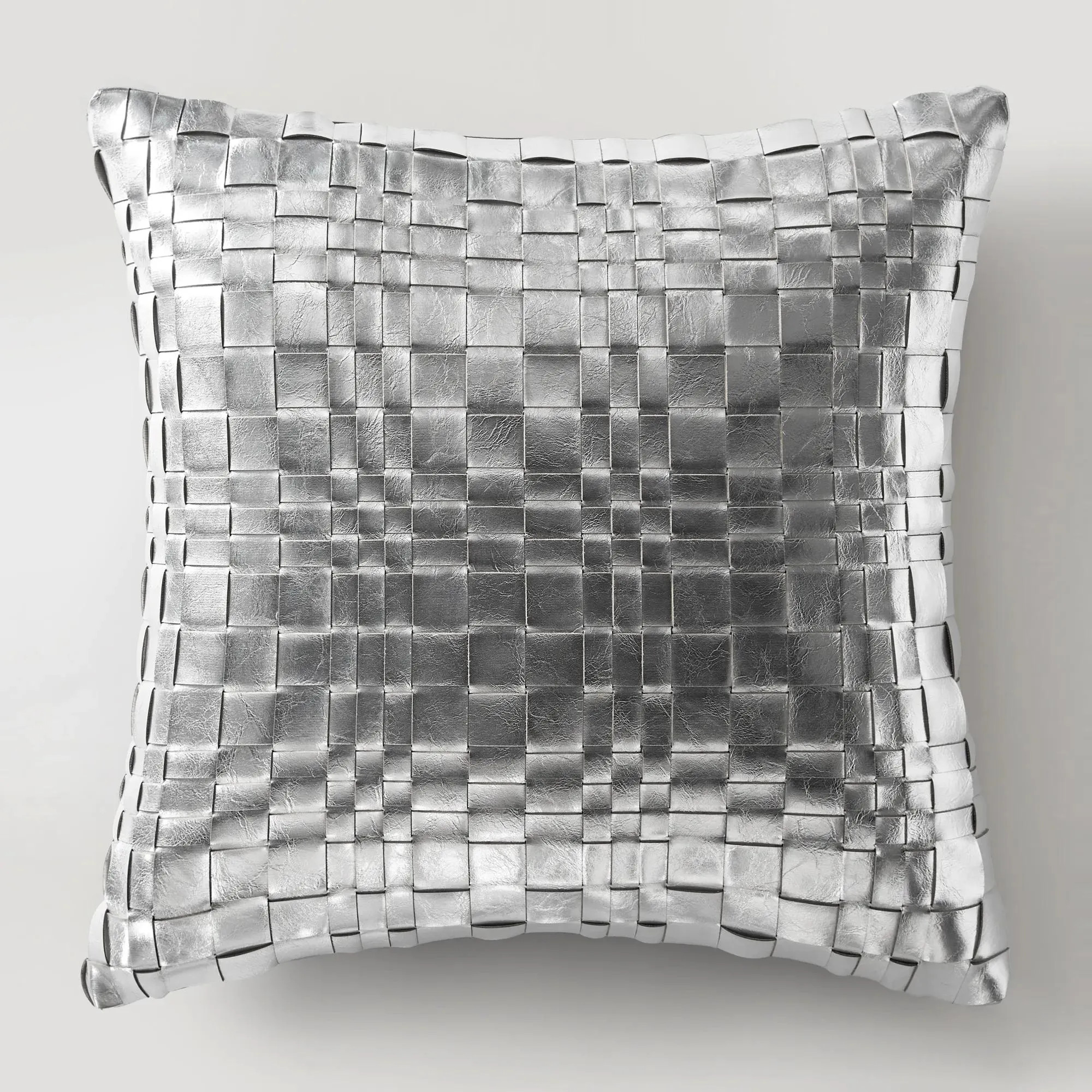 Metallic Woven Pillow 20" - Silver | Z Gallerie