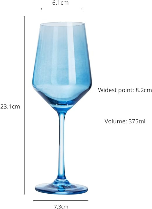 Colored Wine Glass Set, 12oz Glasses Set of 6 Baby Shower Gender Reveal Boy or Girl Decor Baby An... | Amazon (US)