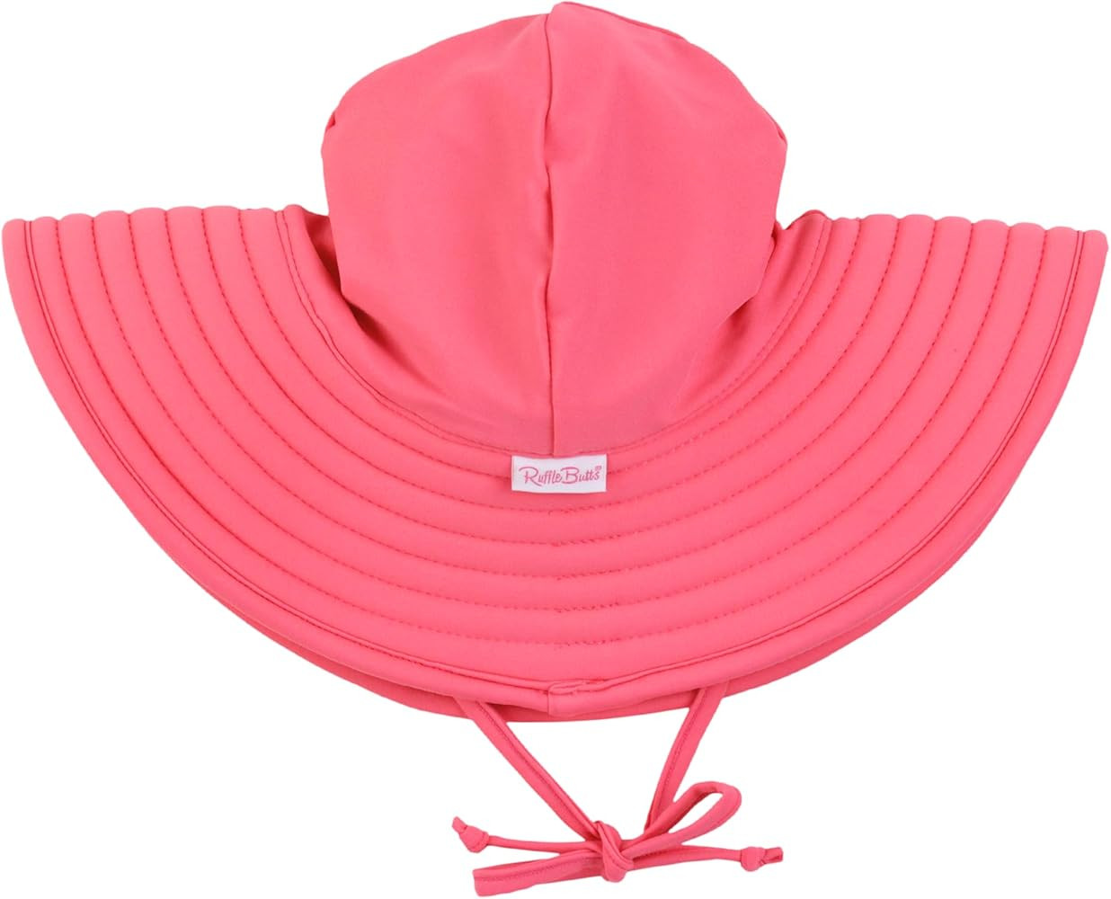 RuffleButts® Baby/Toddler Girls UPF 50+ Sun Protective Wide Brim Swimwear Sun Hat | Amazon (US)