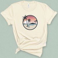 Tropical Beach Shirt | Surfer Graphic Tee Summer Vibes Sunset Retro T-Shirt Gift Vacation | Etsy (US)