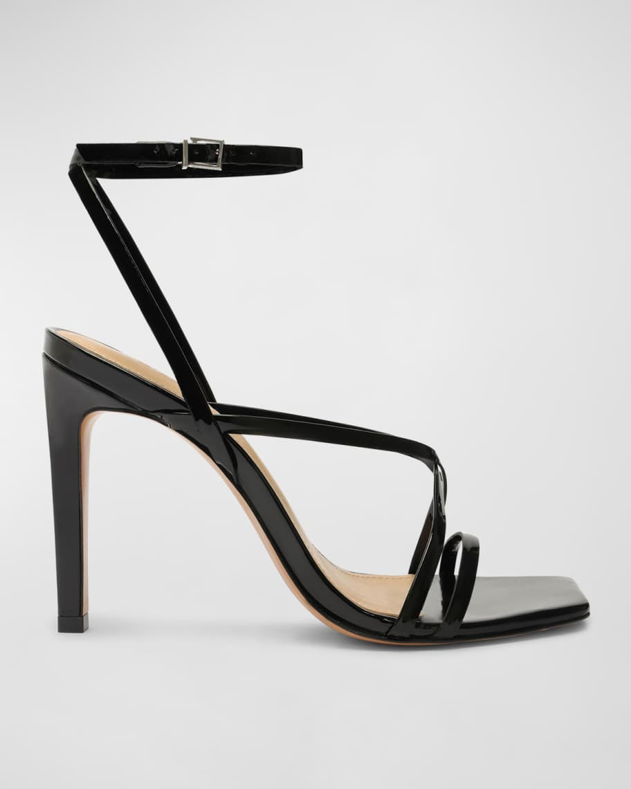 Schutz Bari Patent Ankle-Strap Stiletto Sandals | Neiman Marcus
