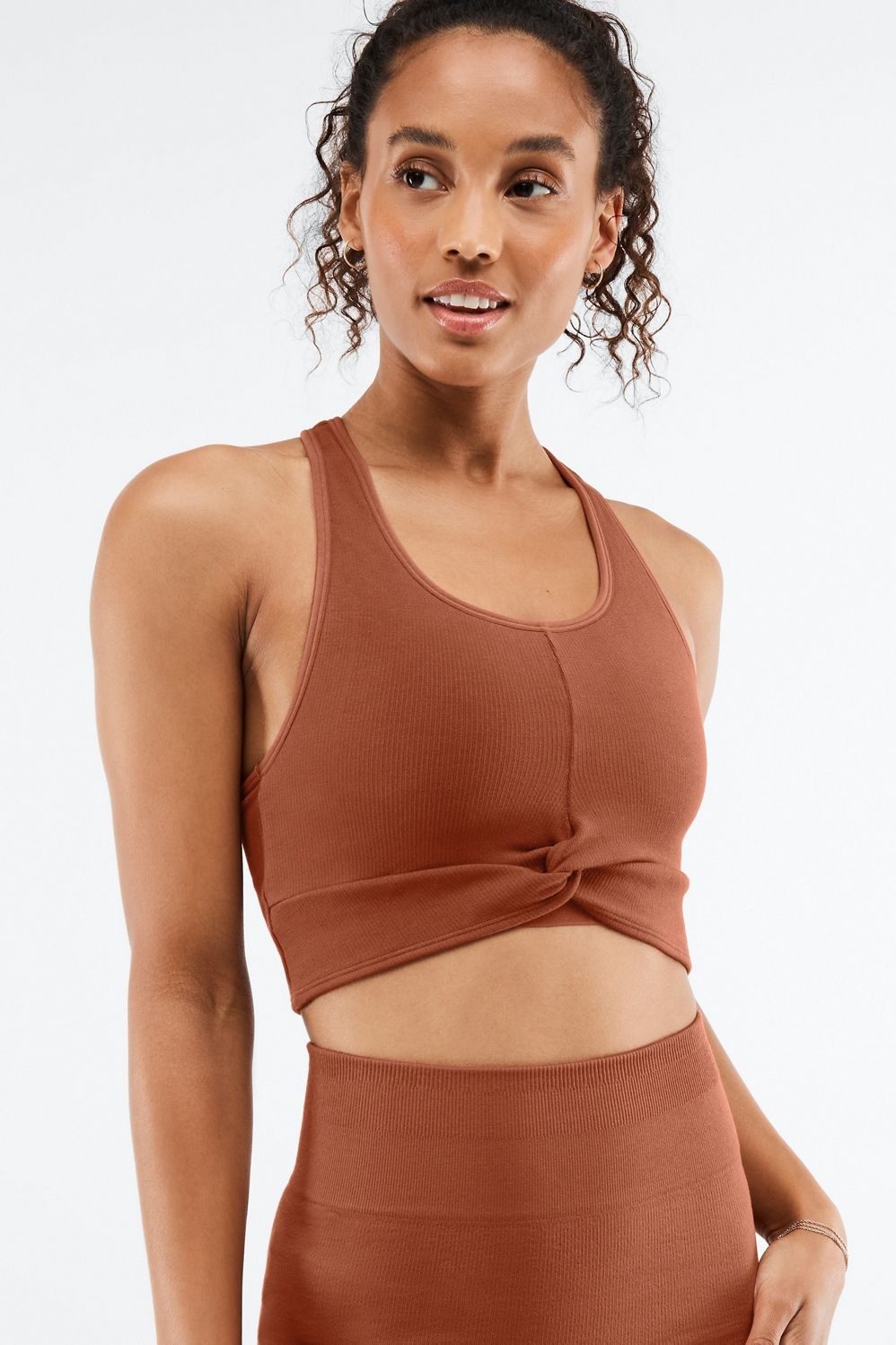 Cloud Seamless Knotted Midi Bra | Fabletics - North America