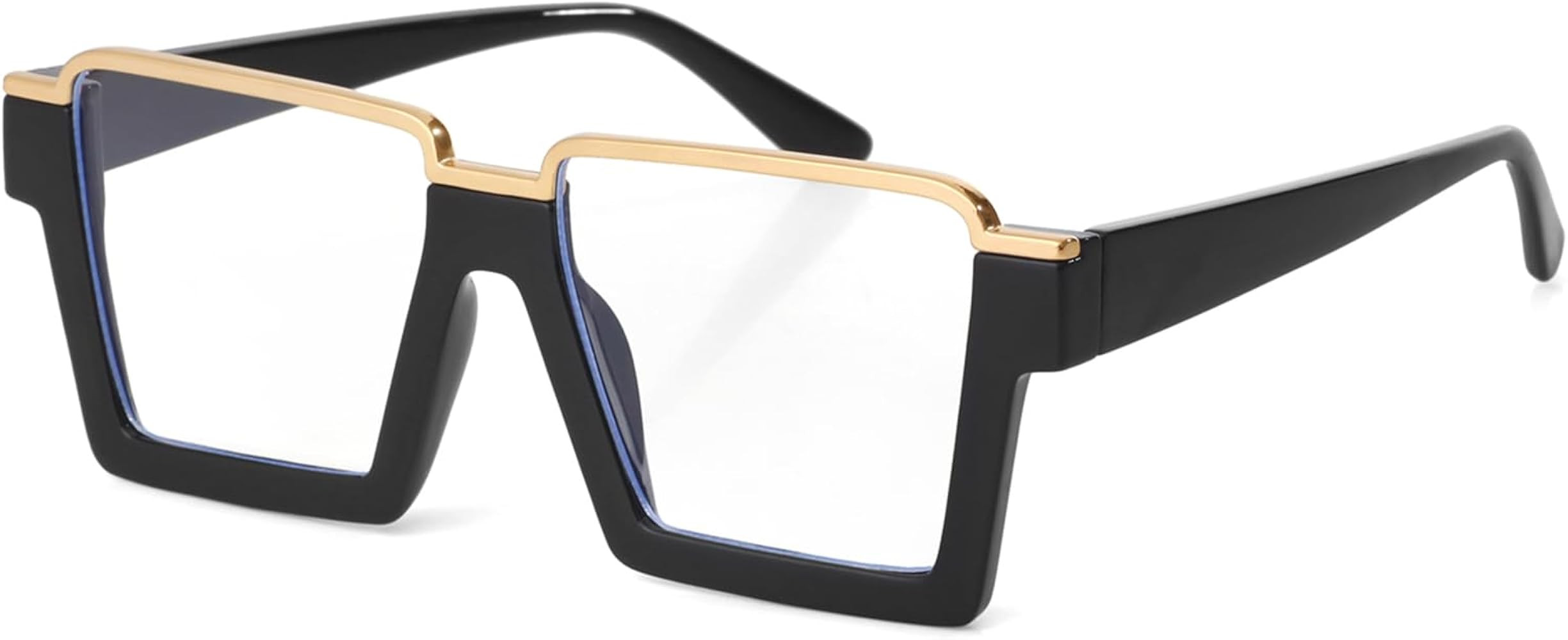 Oversized Blue Light Blocking Glasses for Women Men Fashion Clear Frame Square Computer Eyeglasse... | Amazon (US)