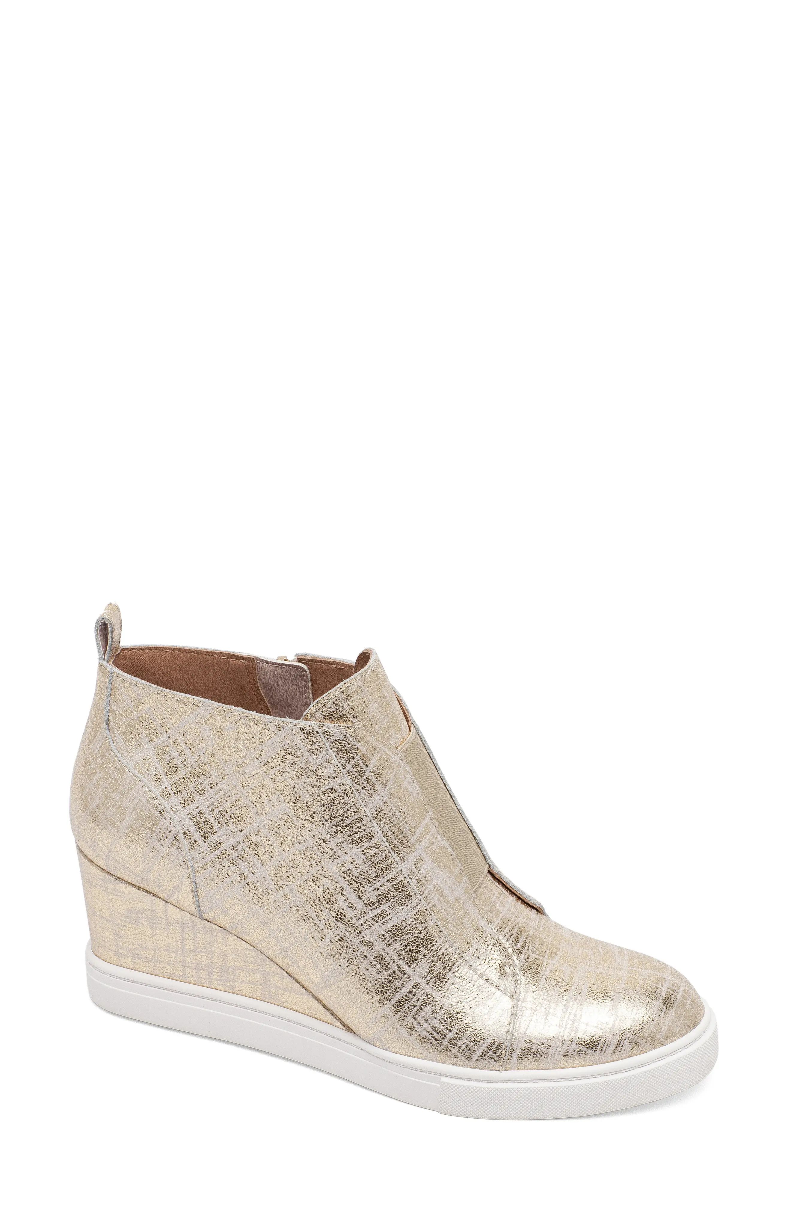 Linea Paolo Felicia III Wedge Sneaker in Gold at Nordstrom, Size 13 | Nordstrom