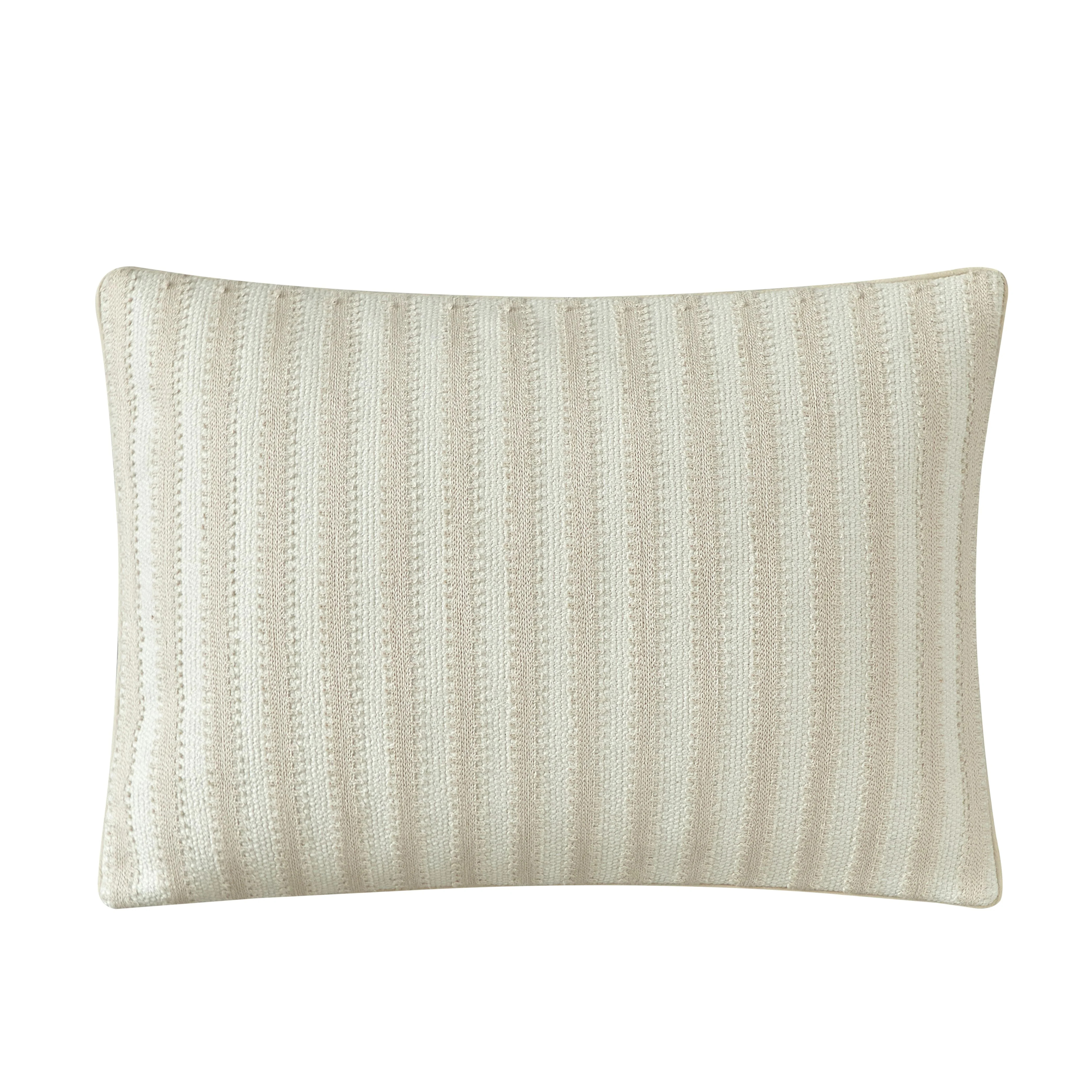 Mainstays by Becky G. & Alejandra Oblong Decorative Pillow, Beige Cabana Stripe, 14" x 20" | Walmart (US)