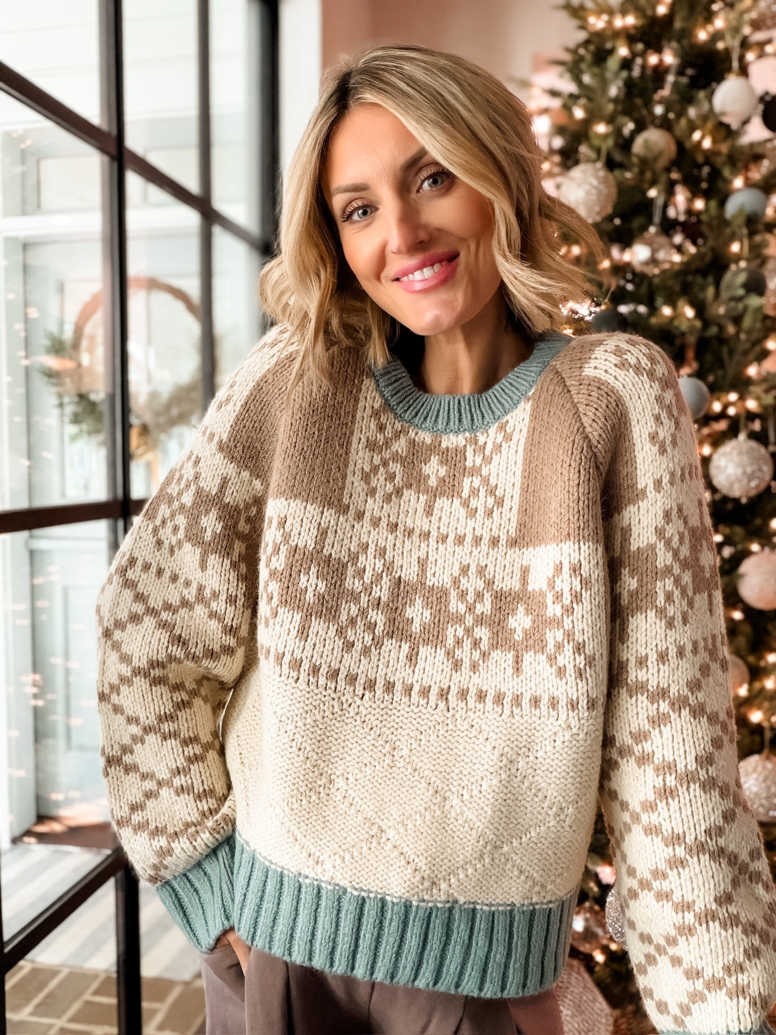 Such a cute sweater for winter! I love the print! Wearing M. 

Loverly Grey, Loft, cozy sweater, winter sweater, fair isle sweater, winter fashion, winter outfit ideas 

#LTKSeasonal #LTKootd #LTKFindsUnder50