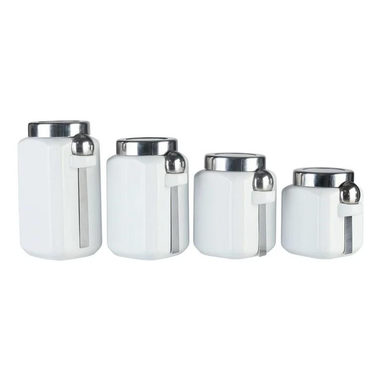 Mainstays 4-Piece Canister Set, Crimson - Walmart.com | Walmart (US)