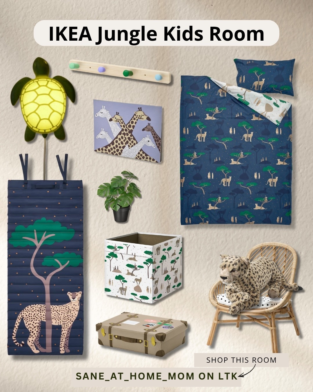 Jungle kids room finds from IKEA 🌿🦒

Sharing a few of my favorite pieces to create a playful but neutral space that still feels calm + cozy 🤎

Everything is linked in my LTK under this post ✨
tap to shop the full room!

#kidsroomdecor #ikeahome #neutralkidsroom #playroominspo #nurserydecor #homeinspo

#LTKKids #LTKHome