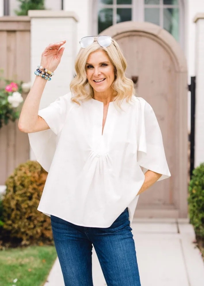 Love this blouse for spring! Size S

#LTKootd #LTKSeasonal #LTKOver40